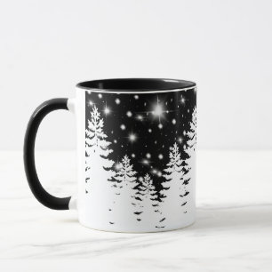 Taza Elegantes estrellas del cielo de la noche del pina