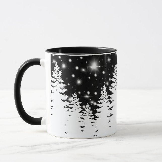 Taza Elegantes estrellas del cielo de la noche del pina (Izquierda)