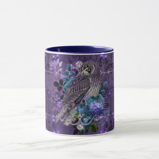 Taza Elegantes lámparas y joyas florales de época de bú (Centro)