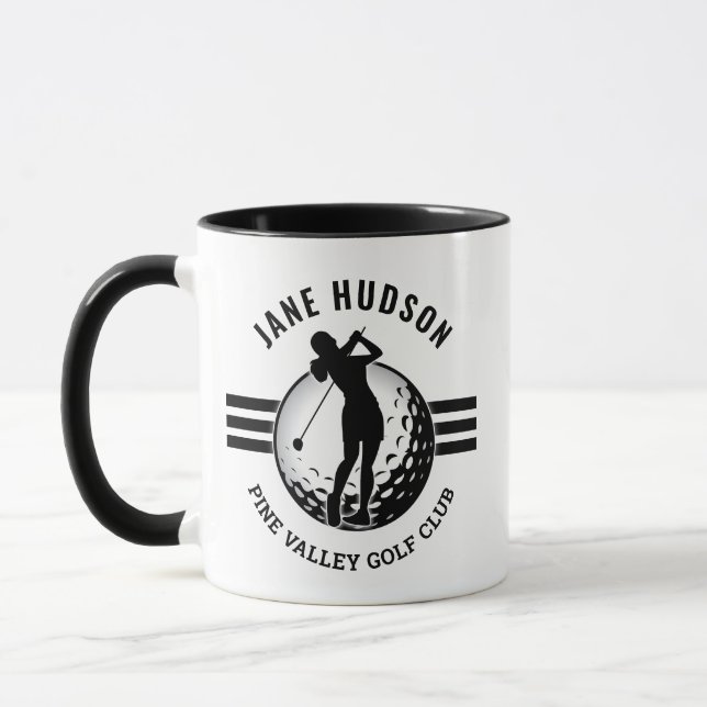 Taza Elegantes mujeres diseño de golf (Izquierda)