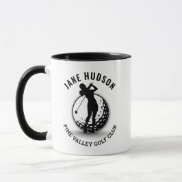 Taza Elegantes mujeres Monograma de golf
