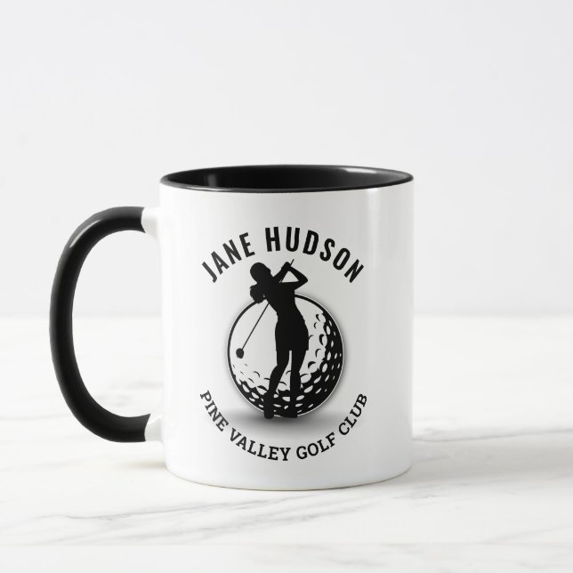 Taza Elegantes mujeres Monograma de golf (Izquierda)