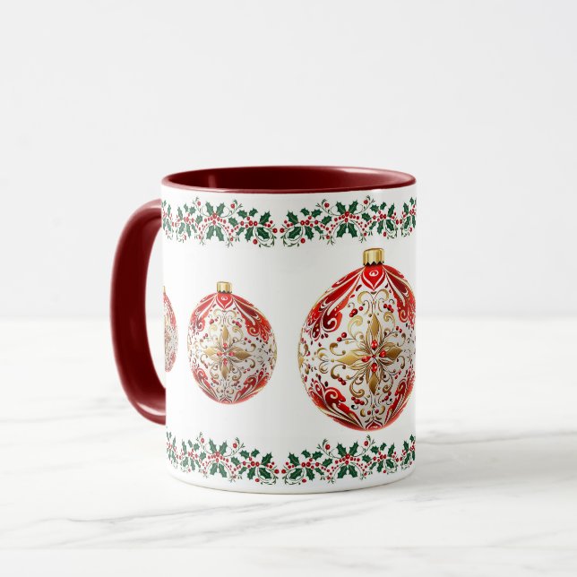 Taza Elegantes Navidades botánicos (Anverso izquierdo)