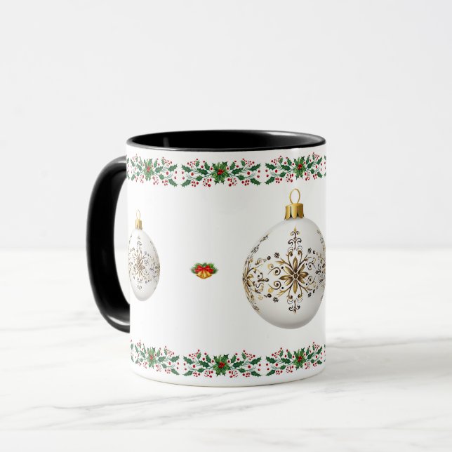 Taza Elegantes Navidades botánicos decorativos (Anverso izquierdo)