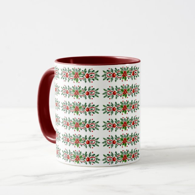 Taza Elegantes Navidades botánicos decorativos (Anverso izquierdo)