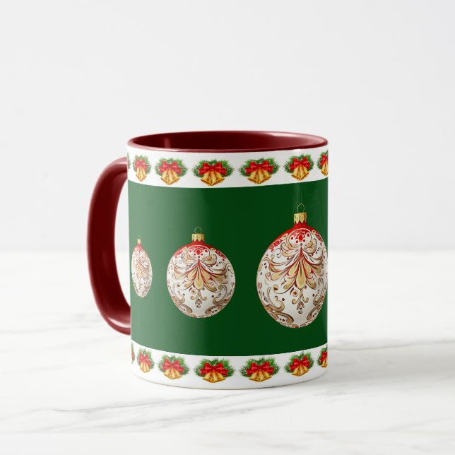 Taza Elegantes Navidades botánicos decorativos (Anverso izquierdo)