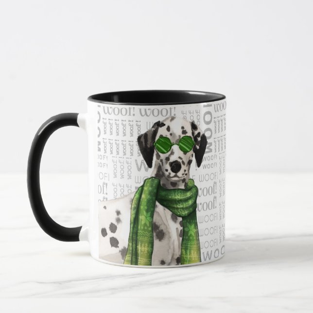 Taza Elegantes Navidades Dalmatian Dog (Izquierda)