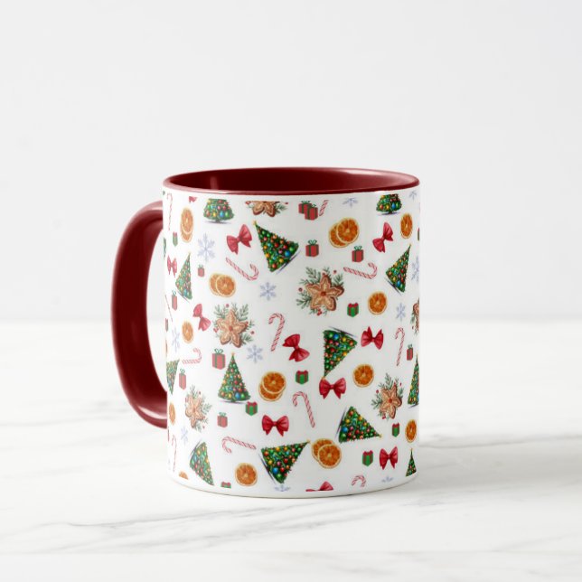 Taza Elegantes Navidades dulces y dulces cocinan candy  (Anverso izquierdo)