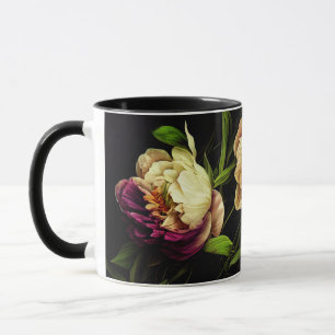 Taza Elegantes Peonies y Rosas Coffee Mug