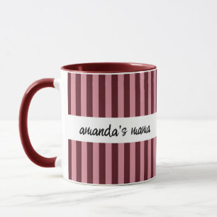 Taza Elegantes rayas verticales de dos tonos