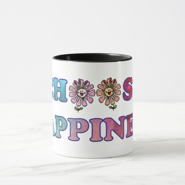 Taza Elegir el arco iris de la felicidad (Centro)