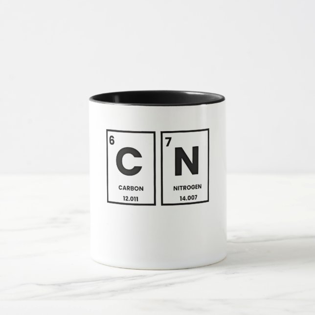 Taza Elemento de tabla periódico Química Mason Meme (Centro)