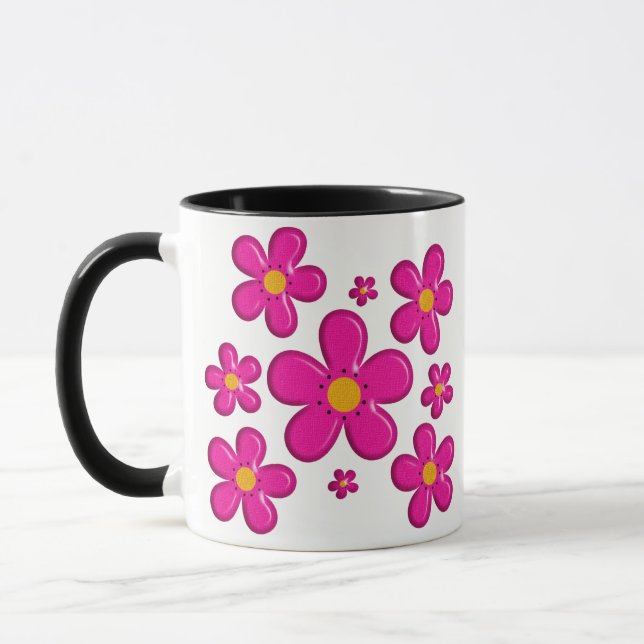 Taza Elemento rosado floral (Izquierda)