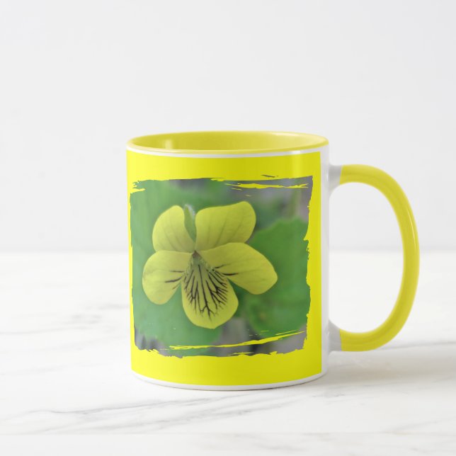 Taza Elementos de coordenadas violeta amarillo salvaje (Derecha)