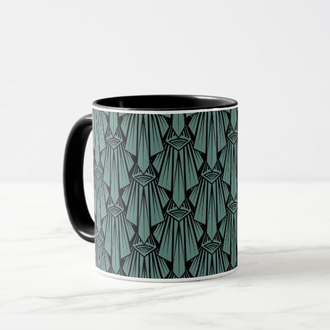 Taza Elementos geométricos abstractos art déco oscuros  (Anverso izquierdo)