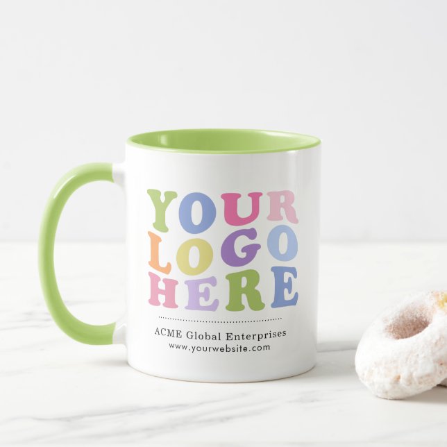 Taza Elementos promocionales no mínimos, agregue su log (Con donut)