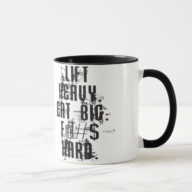 Taza Elevar fuerte, comer grande (Derecha)