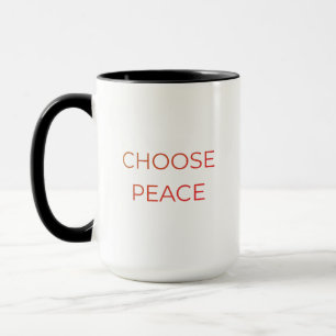 Taza Elige la Paz Estética Mínima Vida Suave Cof