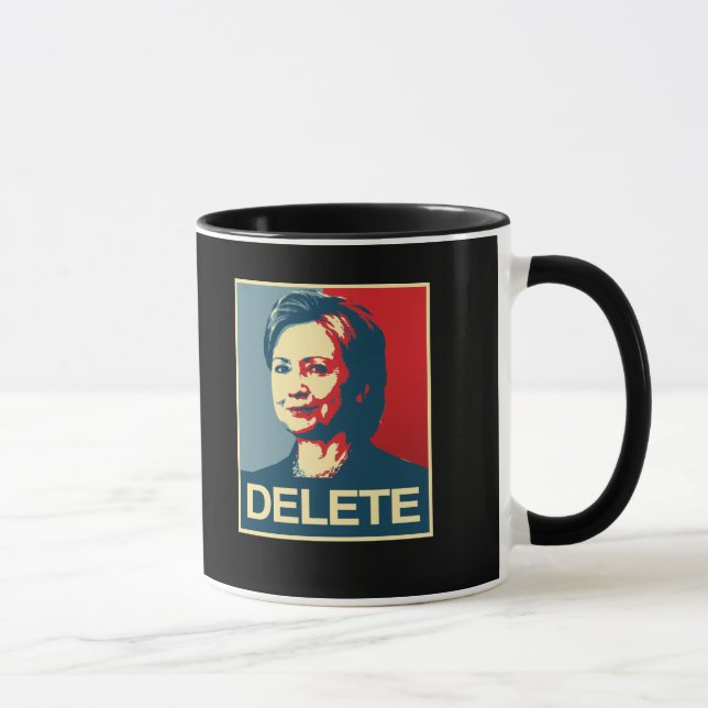 Taza ELIMINAR - Poster anti-Hillary - - Anti-Hillary -. (Derecha)