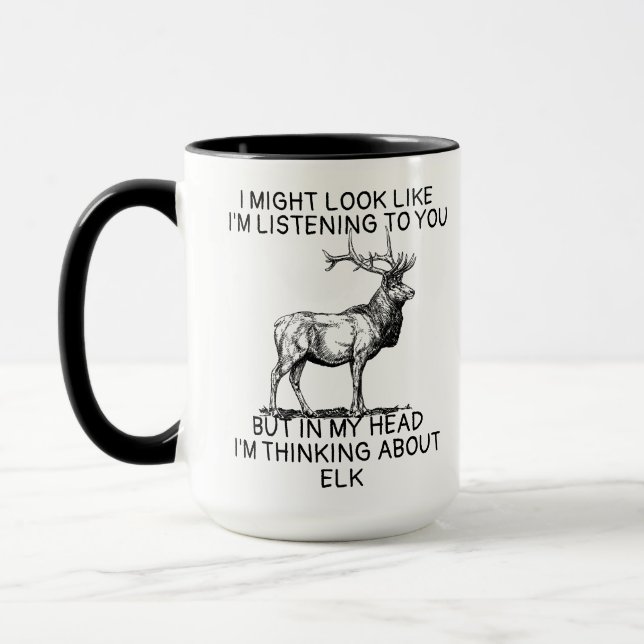 Taza Elk Mug, Elk Gifts, Elk Lover Coffee Cu (Izquierda)