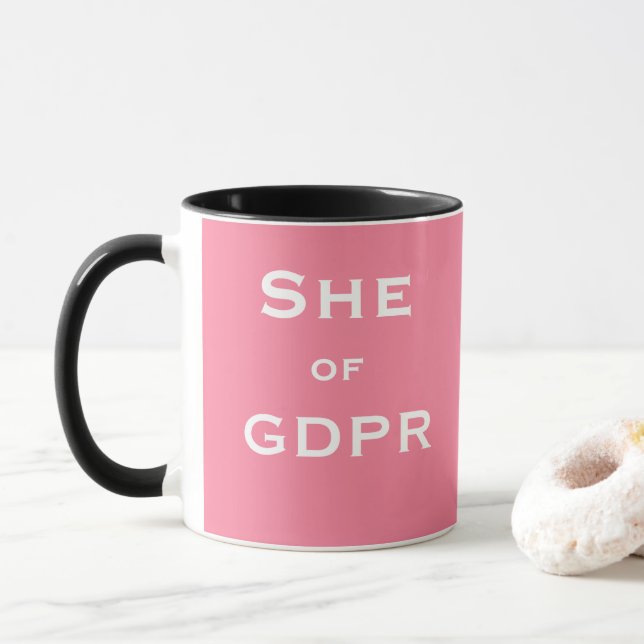 Taza Ella del apodo femenino divertido de la protección (Con donut)