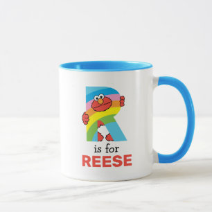 Taza Elmo Alfabeto   Arcoíris R