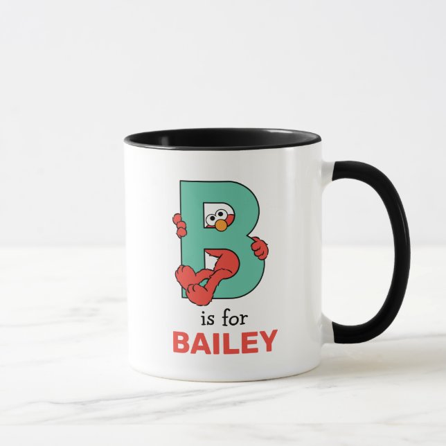 Taza Elmo Alfabeto | B Verde azulado (Derecha)
