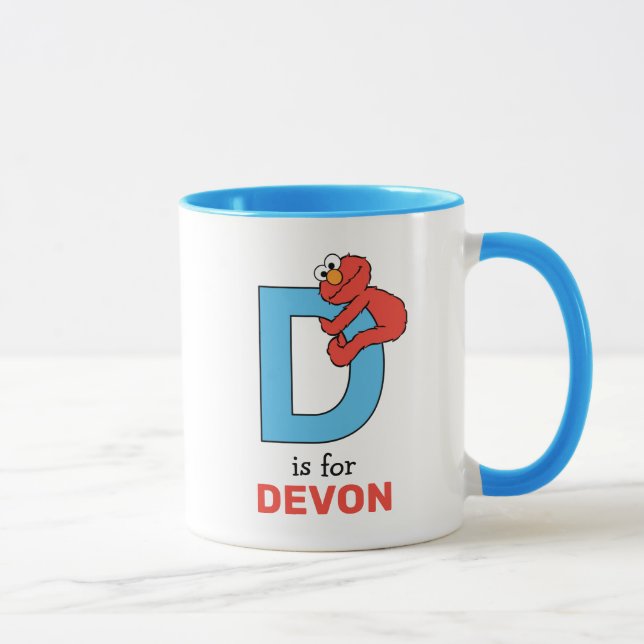 Taza Elmo Alfabeto | D Azul (Derecha)