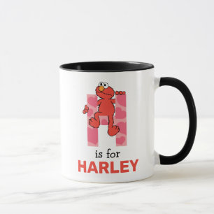 Taza Elmo Alfabeto   H Corazones