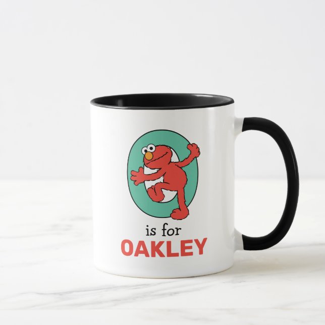 Taza Elmo Alfabeto | O Cian (Derecha)