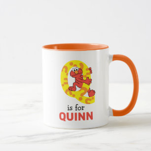 Taza Elmo Alfabeto   Q Signo de interrogación