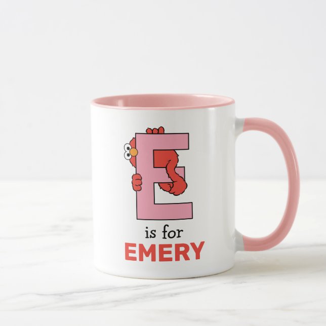 Taza Elmo Alphabet | E Rosa (Derecha)