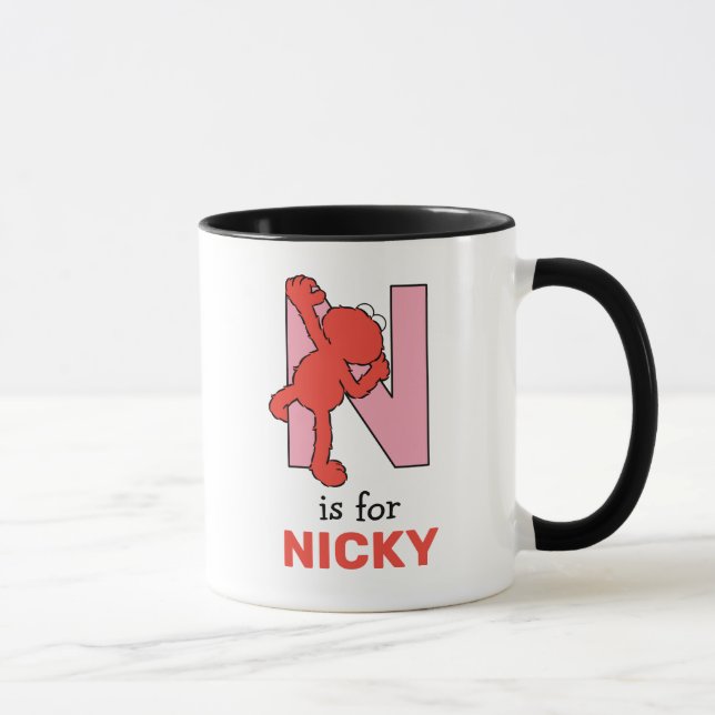 Taza Elmo Alphabet | N Rosa (Derecha)