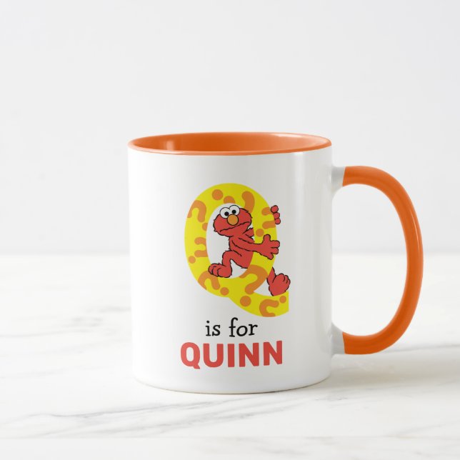 Taza Elmo Alphabet | Q Pregunta (Derecha)