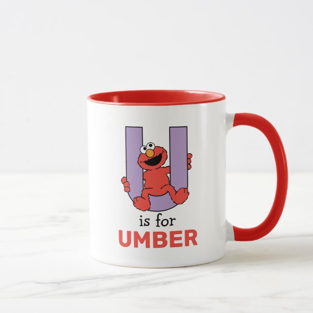 Taza Elmo Alphabet | U Púrpura (Derecha)