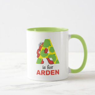 Taza Elmo Alphabet   Una manzana