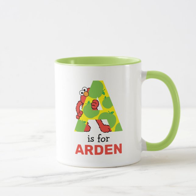Taza Elmo Alphabet | Una manzana (Derecha)