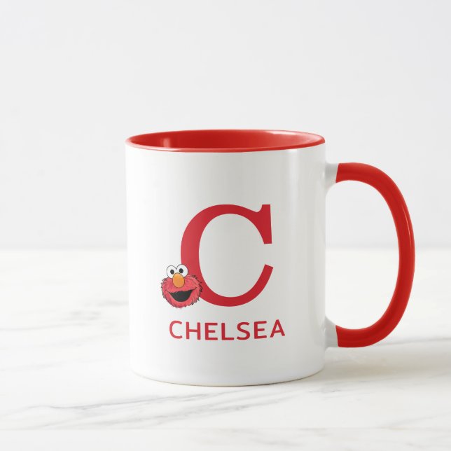 Taza Elmo Añadir tu nombre y monograma C (Derecha)