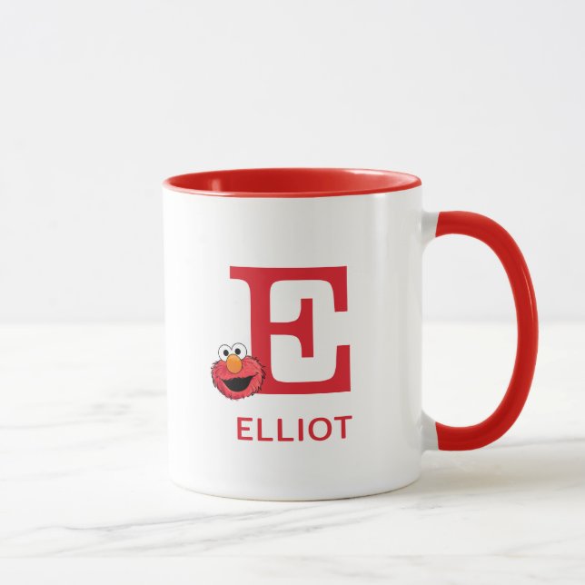 Taza Elmo Añadir tu nombre y monograma E (Derecha)
