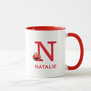 Taza Elmo Añadir tu nombre y monograma N