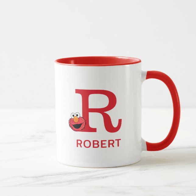 Taza Elmo Añadir tu nombre y monograma R (Derecha)