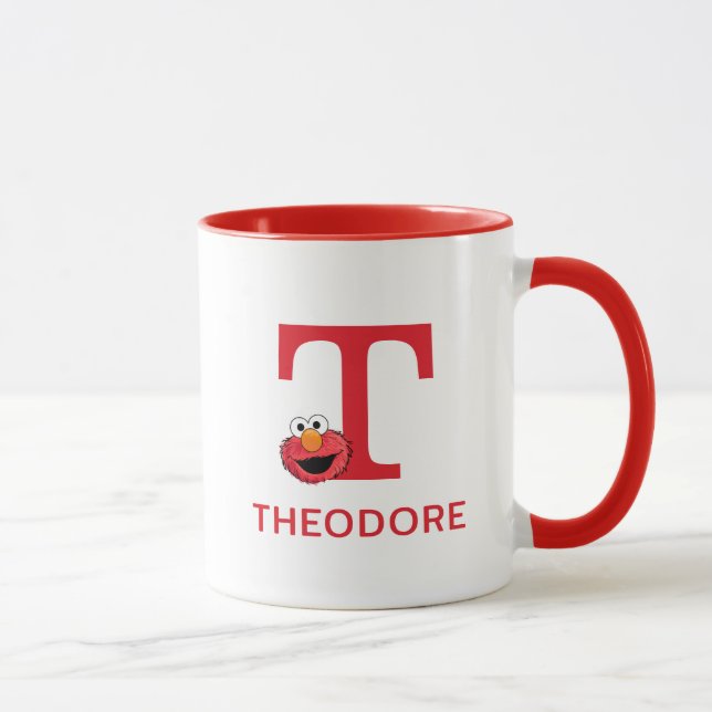 Taza Elmo Añadir tu nombre y monograma T (Derecha)