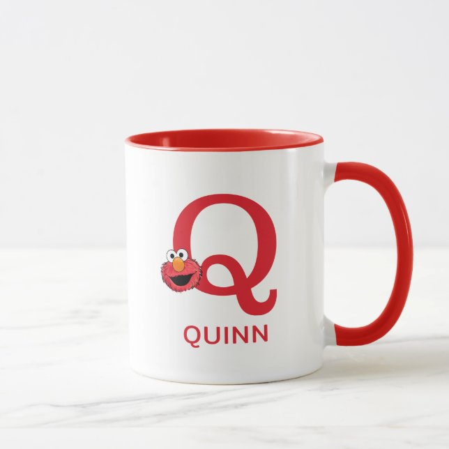 Taza Elmo Añadir tu nombre y tu monograma Q (Derecha)