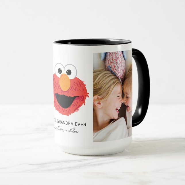 Taza Elmo Big Face | Mejor abuelo - Foto (Anverso derecho)