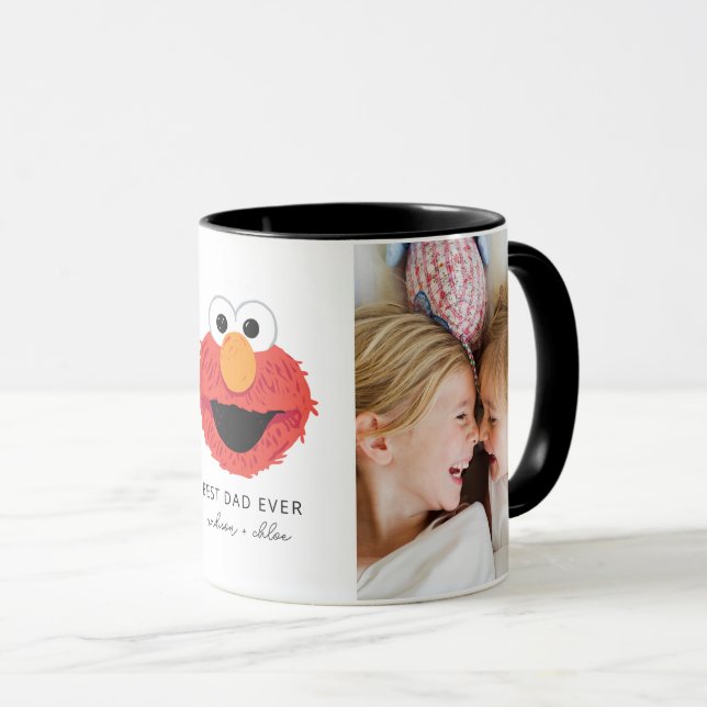 Taza Elmo Big Face | Mejor papá - Foto (Anverso derecho)