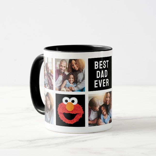 Taza Elmo Big Face | Papá - Collage de fotos (Anverso izquierdo)