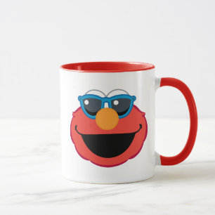 Taza Elmo Cara sonriente con gafas de sol