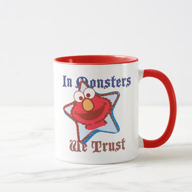 Taza Elmo - En Monstruos Confiamos (Derecha)