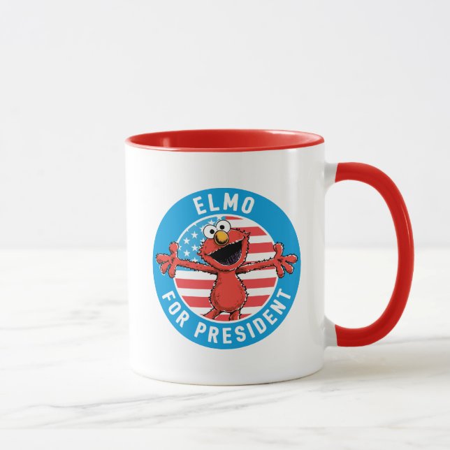 Taza Elmo para presidente - Bandera (Derecha)