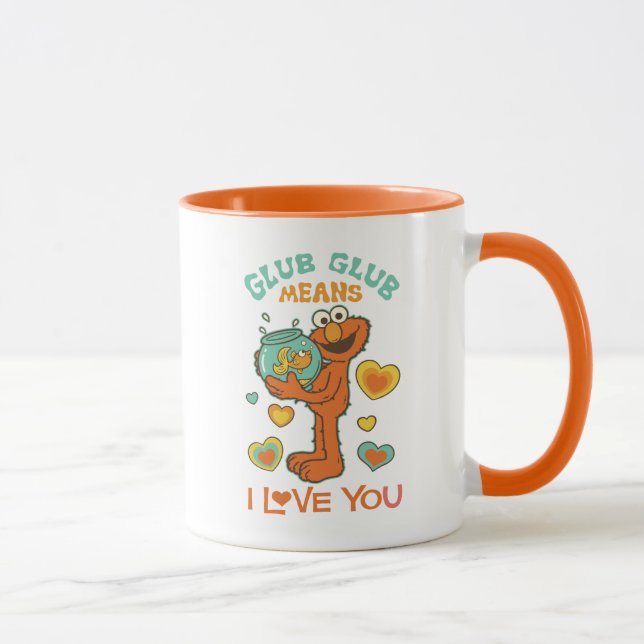 Taza Elmo sosteniendo su pez dorado mascota (Derecha)